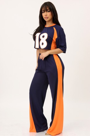 Sporty Crop Jersey Set